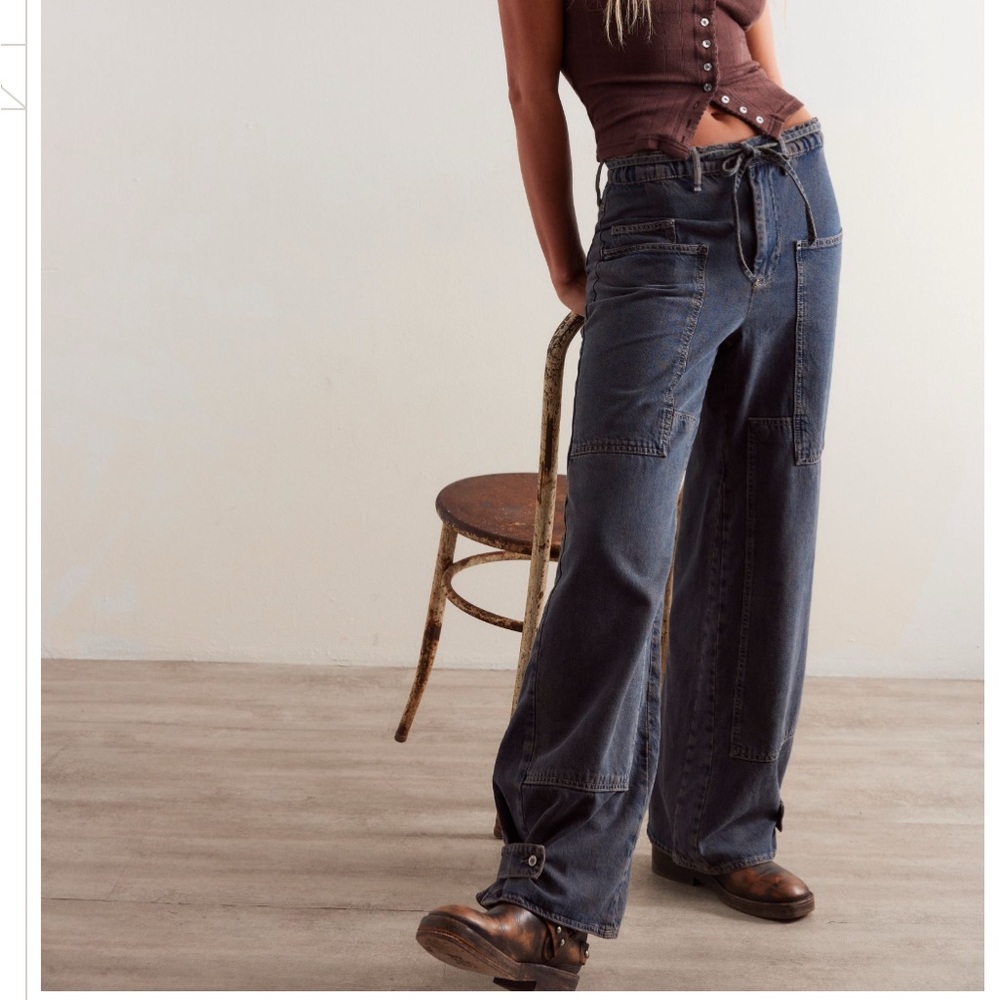 Free people crvy outlaw wide leg jeans